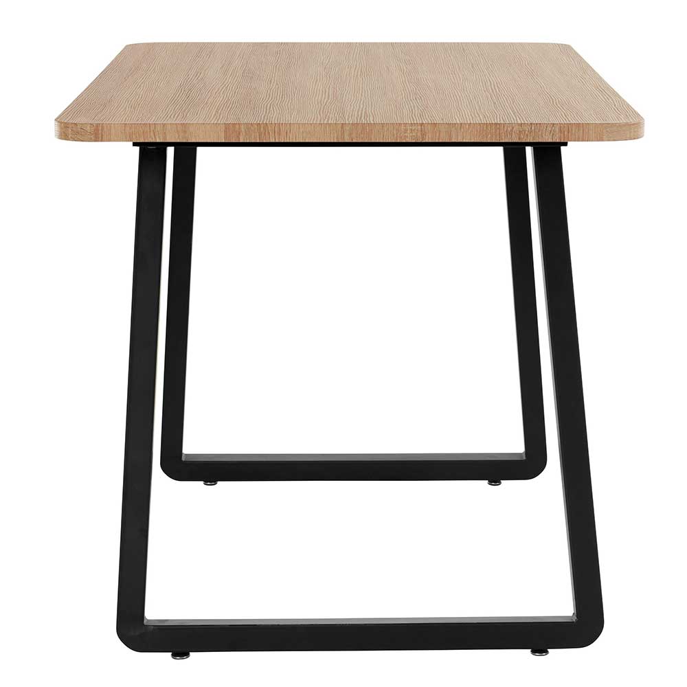 Esszimmer Tisch in Wildeiche Optik & Schwarz - Neviska