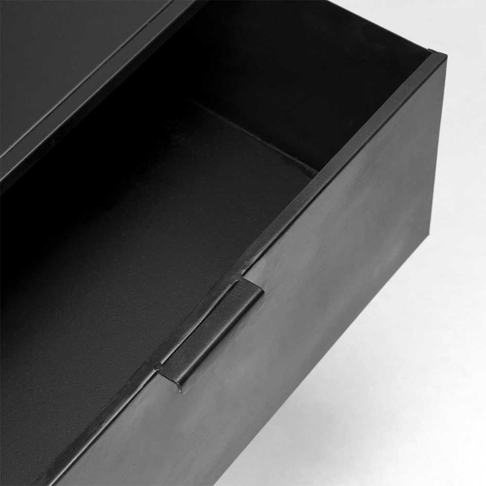 Stahl Regal ohne Rückwand in Schwarz - Magde