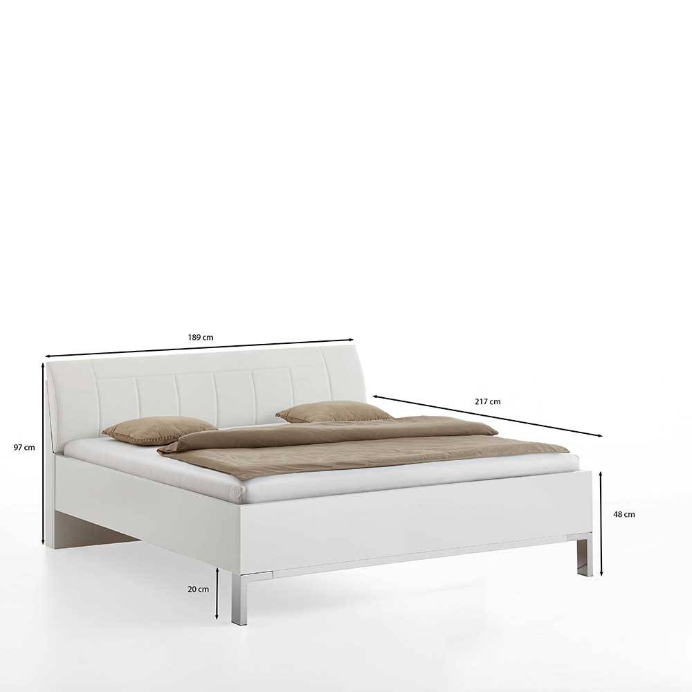 Modernes Bettgestell Maße und Abmessungen mit 189 cm Breite und 217 cm Länge – Rocca