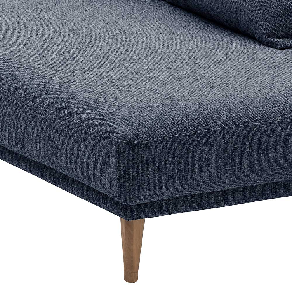 Design Sofa aus Strukturstoff in Dunkelgrau - Lionica
