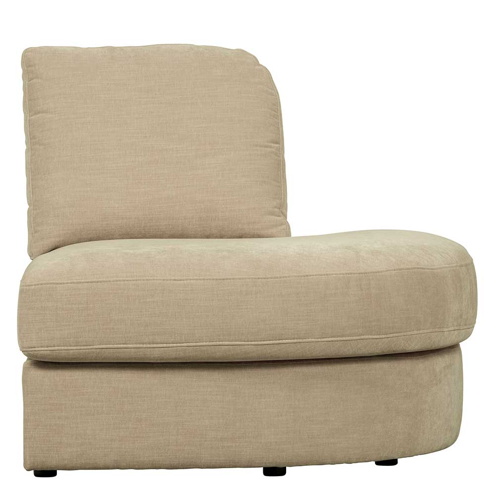 Sofamodul mit Rundung rechts in Beige - Mailan