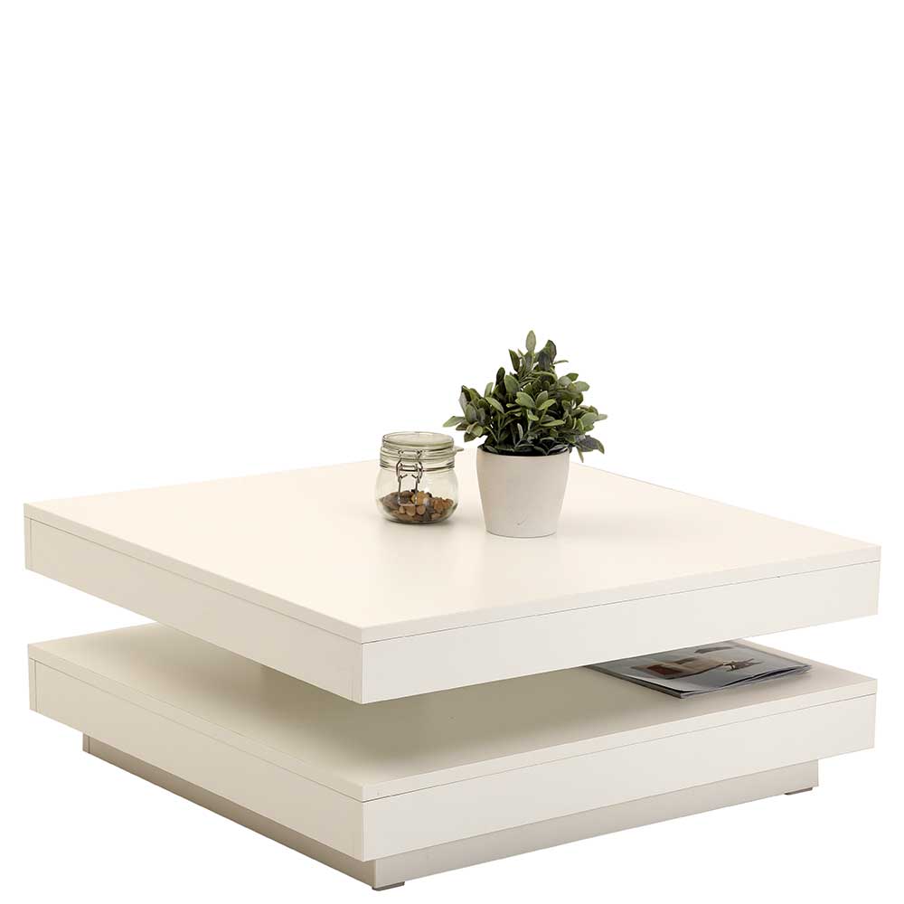 Quadrat Sofatisch mit Tischplatte drehbar - Jannos