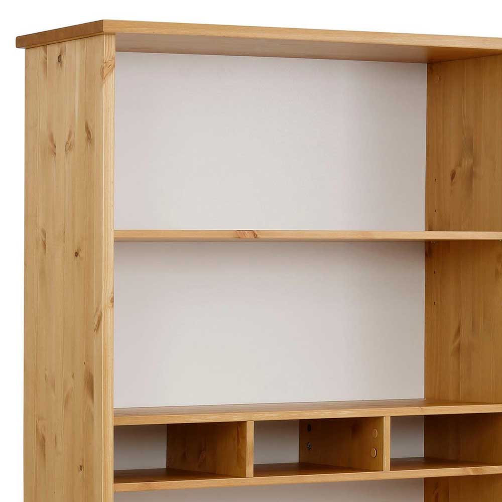 102x188x39 Standregal in Weiß & Honig - Enjes