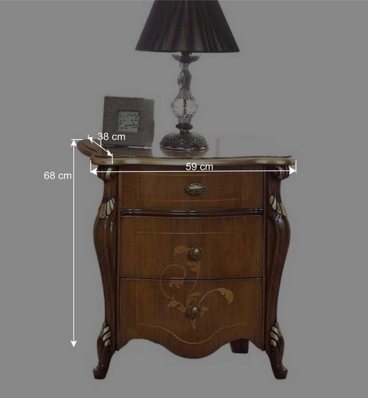 59x68x38 Kleine Kommode in italienischem Design - Carlenna