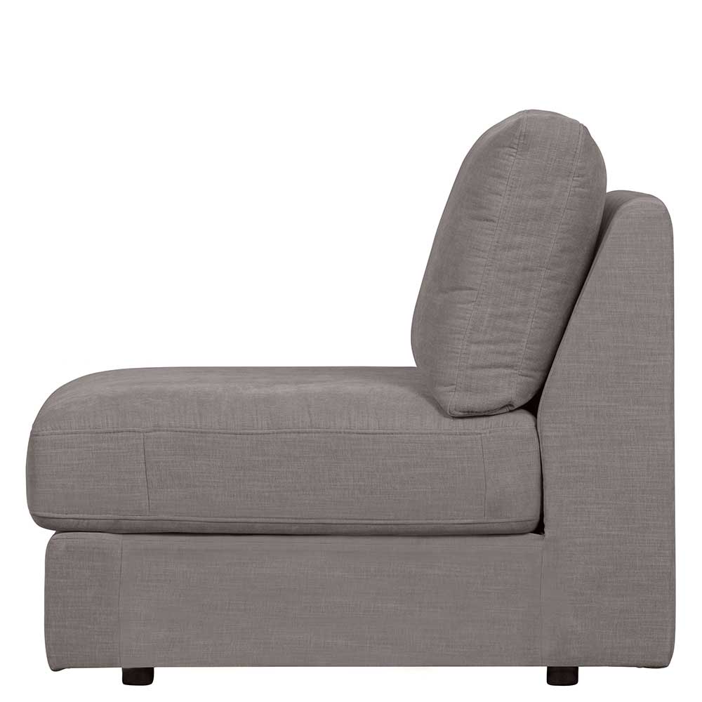 Modulsofa Einsitzer in Grau Stoff - Gregg