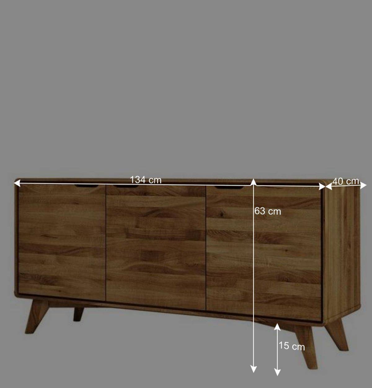 Große Holzkommode mit 3 Türen - Eavy