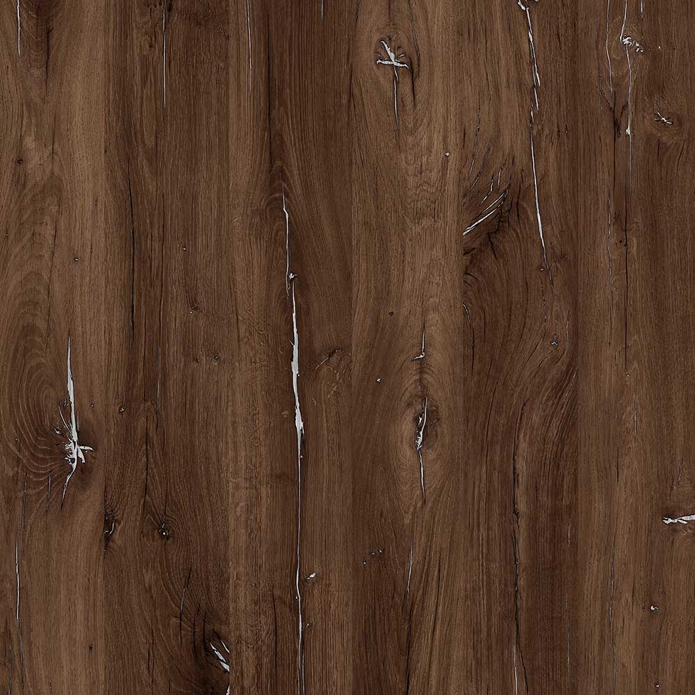 Geschlossenes Bettgestell in Eiche Dunkel Holzoptik - Rose