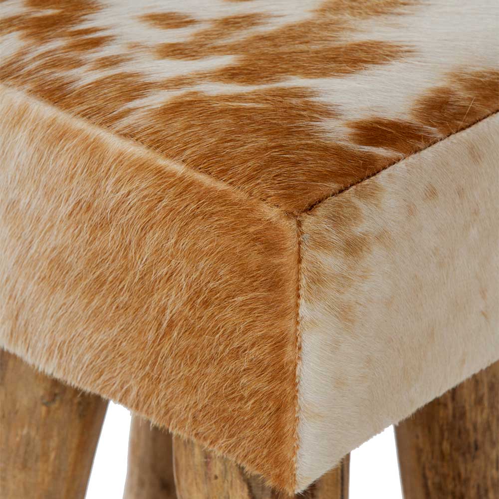Hocker aus echtem Kuhfell - Tannilo