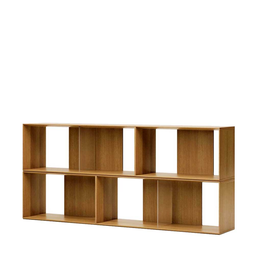 Modulregal Set in Eiche Furnier - Hero (vierteilig)