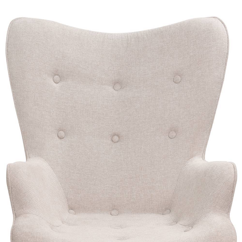 Scandi Chic Sessel in Beige Strukturstoff - Lardias
