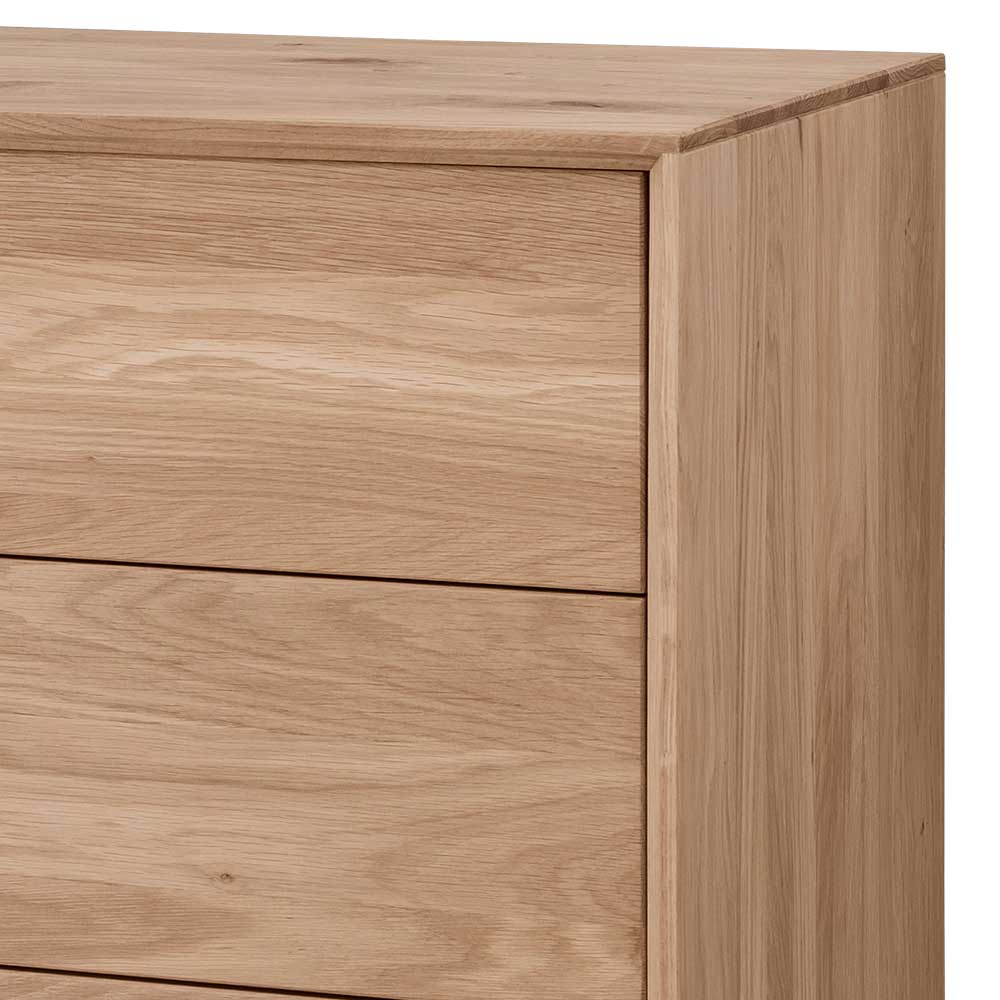 Elegante Kommode aus Wildeiche Bianco geölt - Lamia