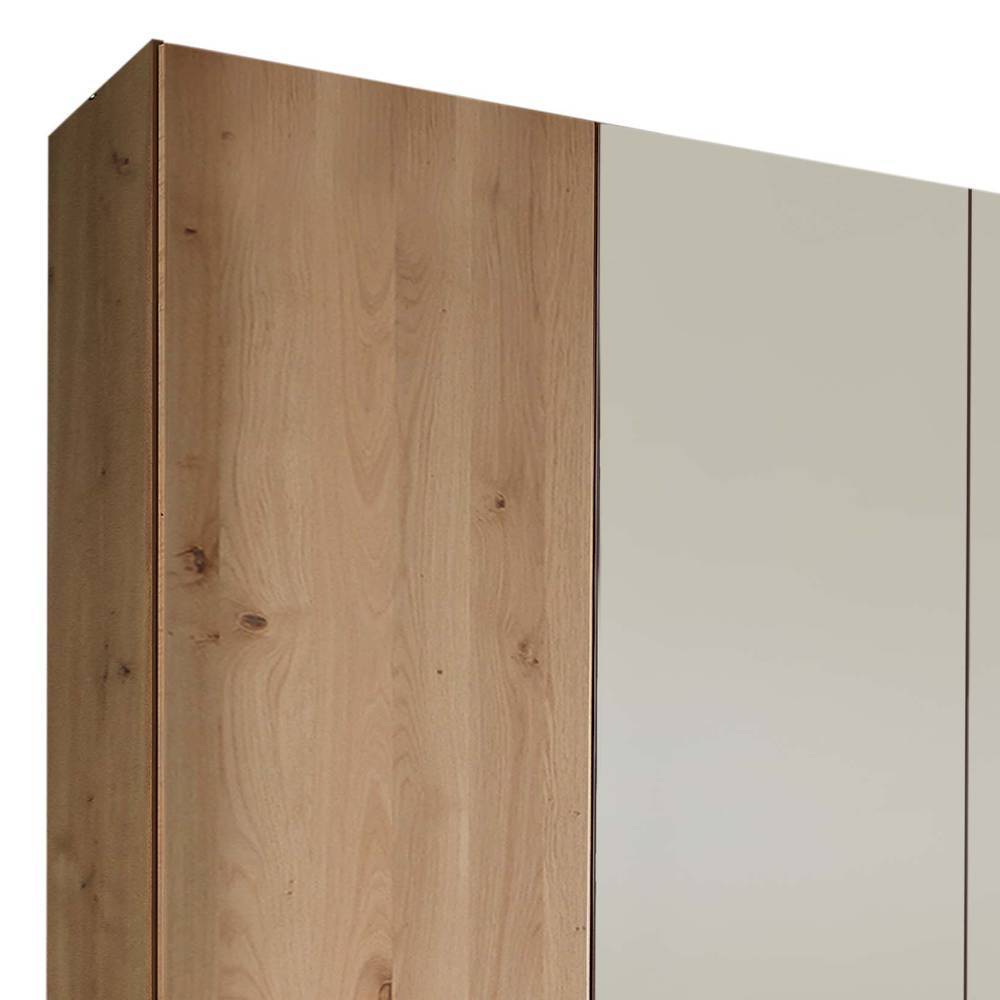 7-türiger Kleiderschrank in Eiche Bianco - Yanicas
