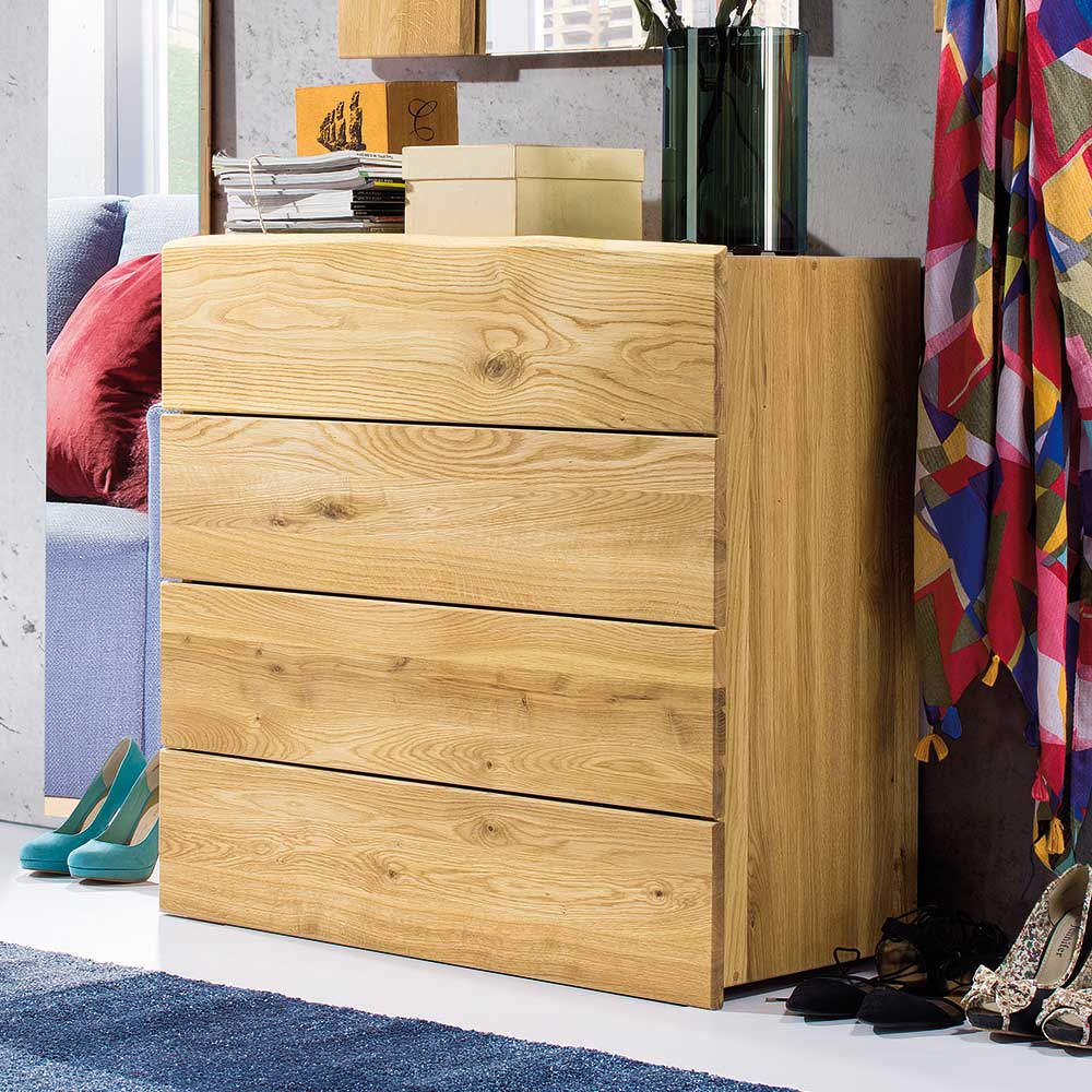 Holz Garderoben Set aus Eiche - Avidora (vierteilig)