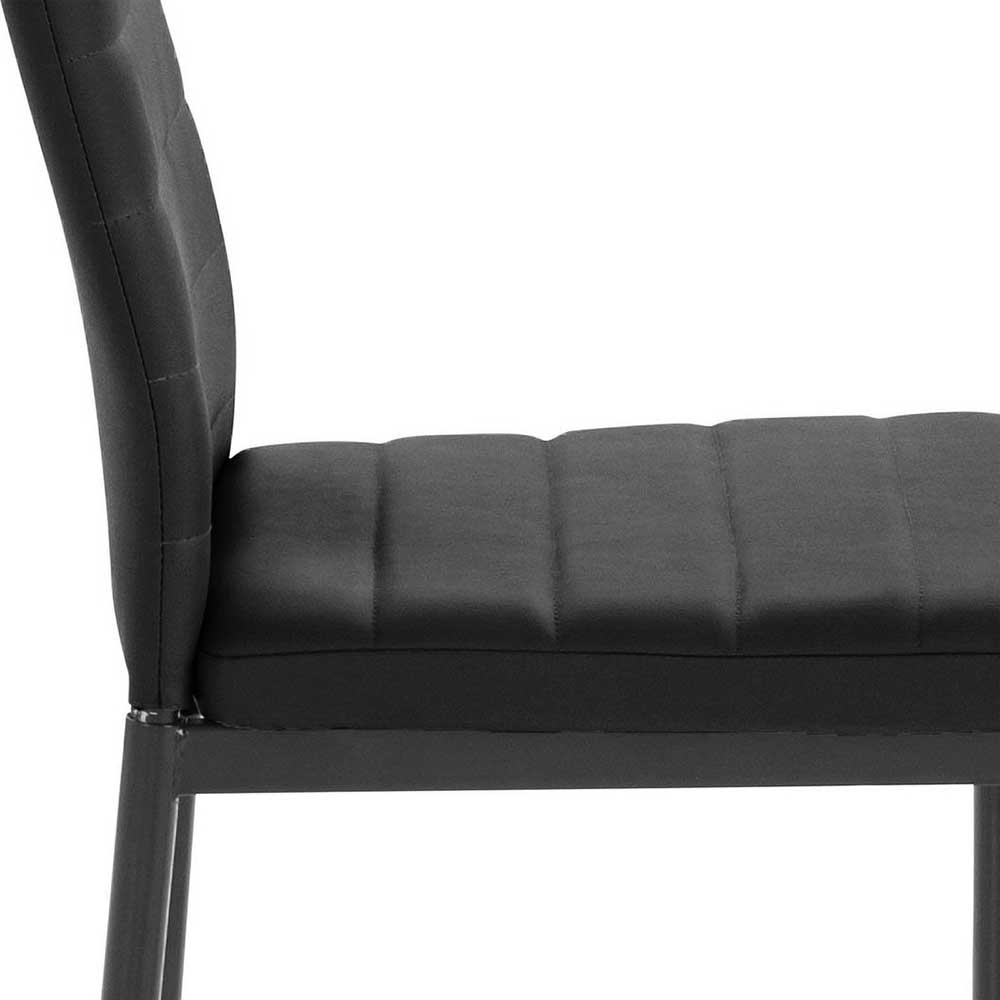 Kunstleder Polsterstühle mit hoher Lehne - Deonas (Set)