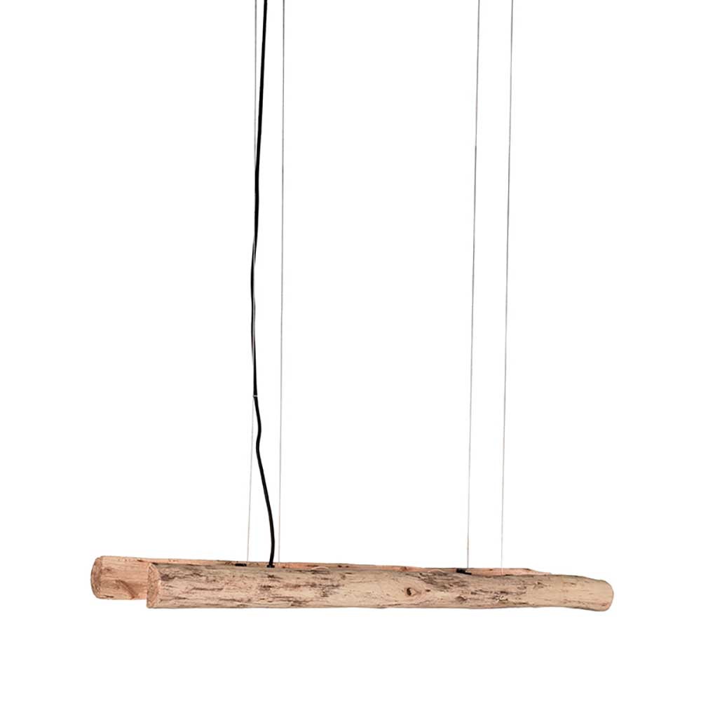 4-flammige Pendelleuchte aus Massivholz Natur - Tanky