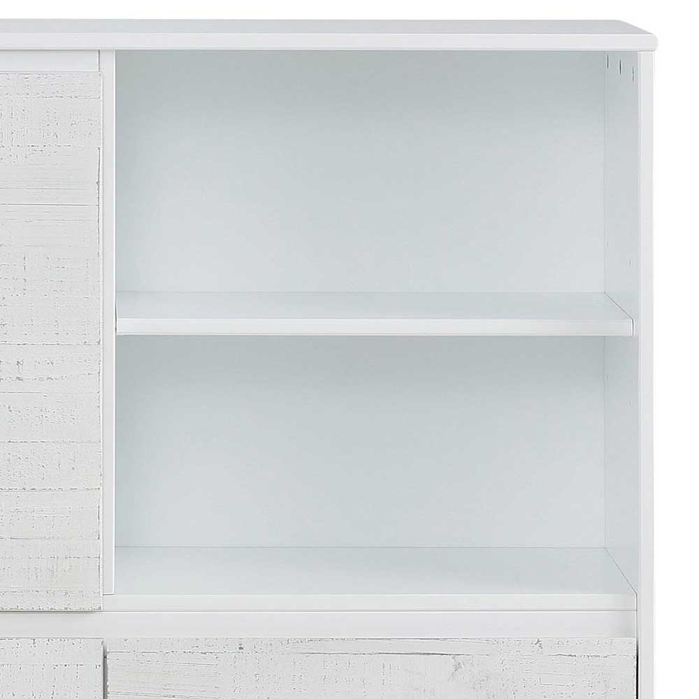 Günstiges Kombi Highboard in Weiß lasiert - Vagniu