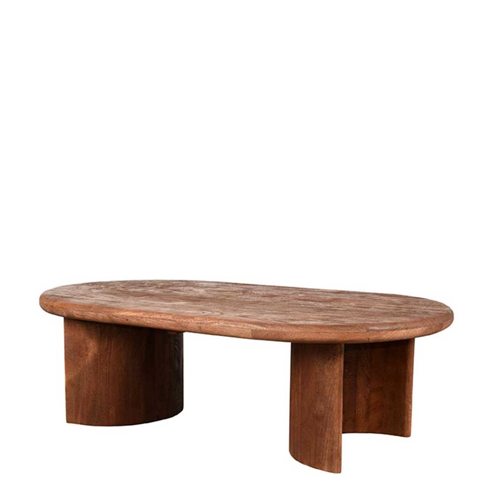 Ovaler Couchtisch in Dunkelbraun - Miley