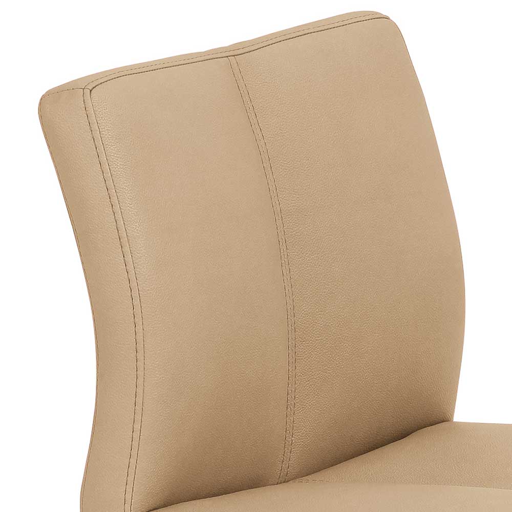 Barstuhl mit Microfaser in Beige - Corbit
