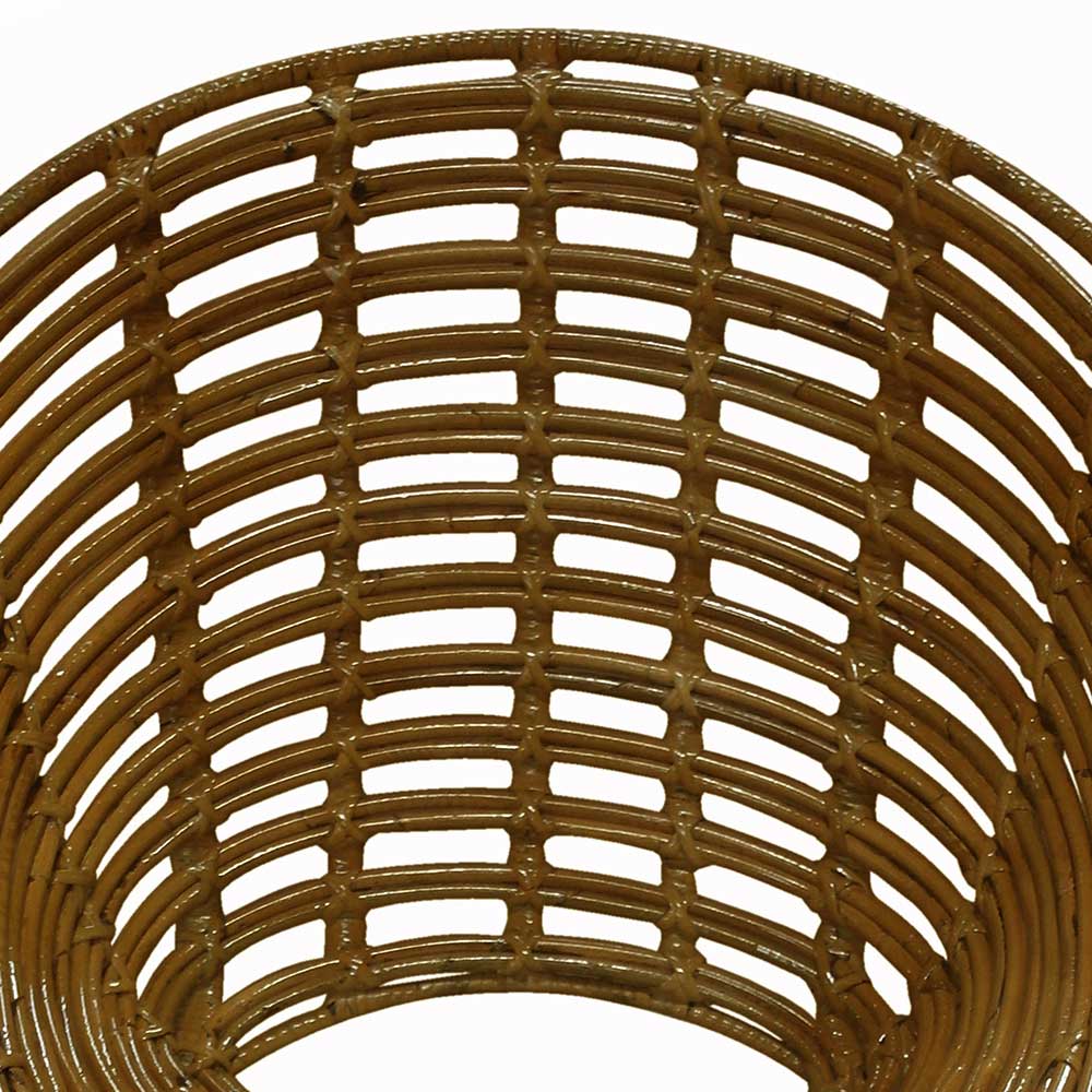 Gerundeter Designstuhl aus Rattan Geflecht Natur - Makan