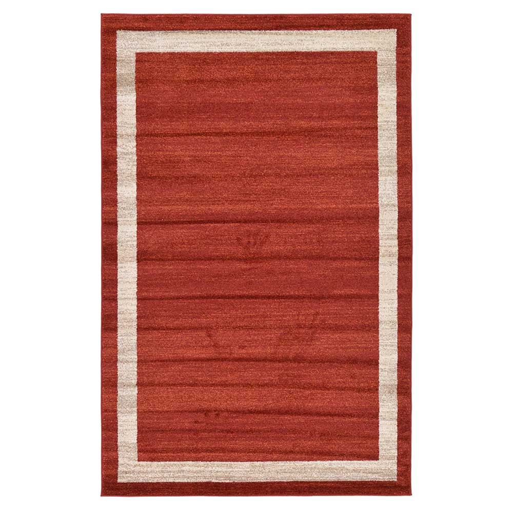 Kurzflor Teppich in Terracotta - Surin