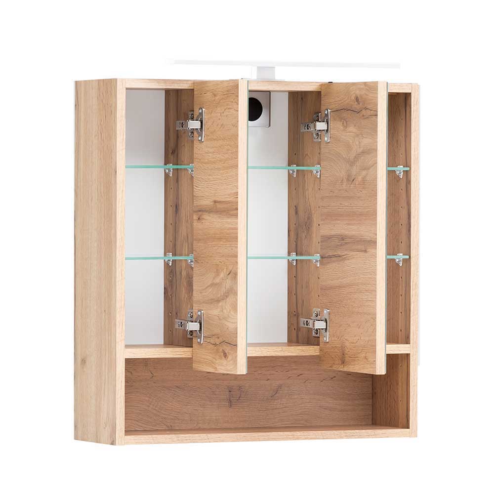 Kleines Badmöbel Set mit Baumkante - Tofias (dreiteilig)