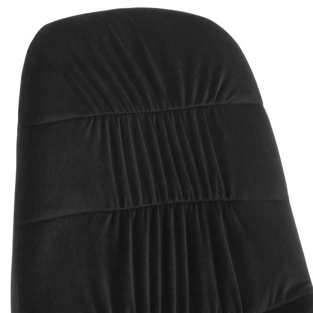 Schwarze Polsterstühle aus Samt - Quinta (2er Set)