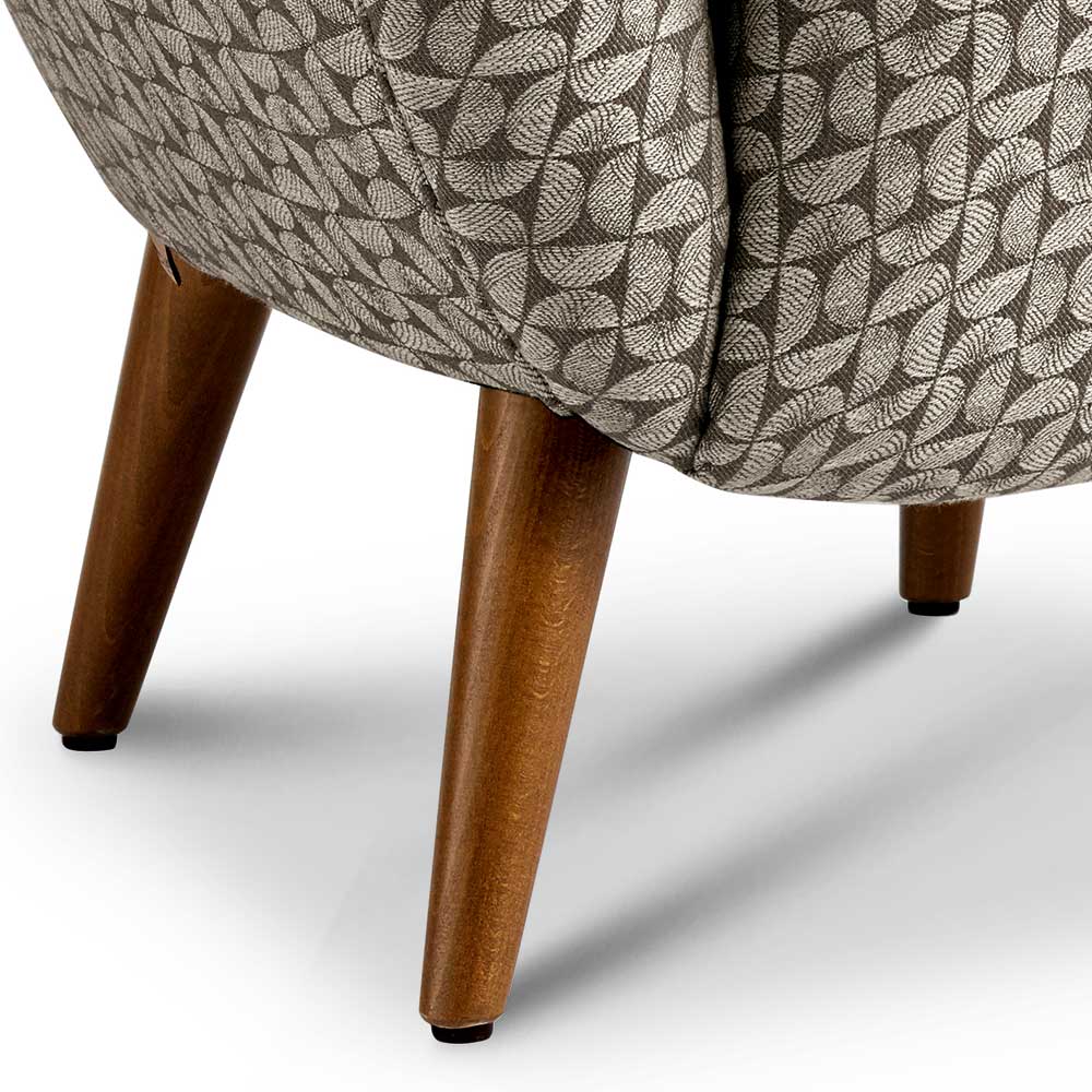 Retro Designsessel in Beige und Braun gemustert - Regiovs