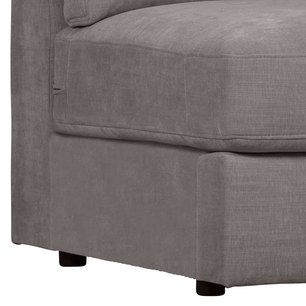 Modulsofa Einsitzer in Grau Stoff - Gregg