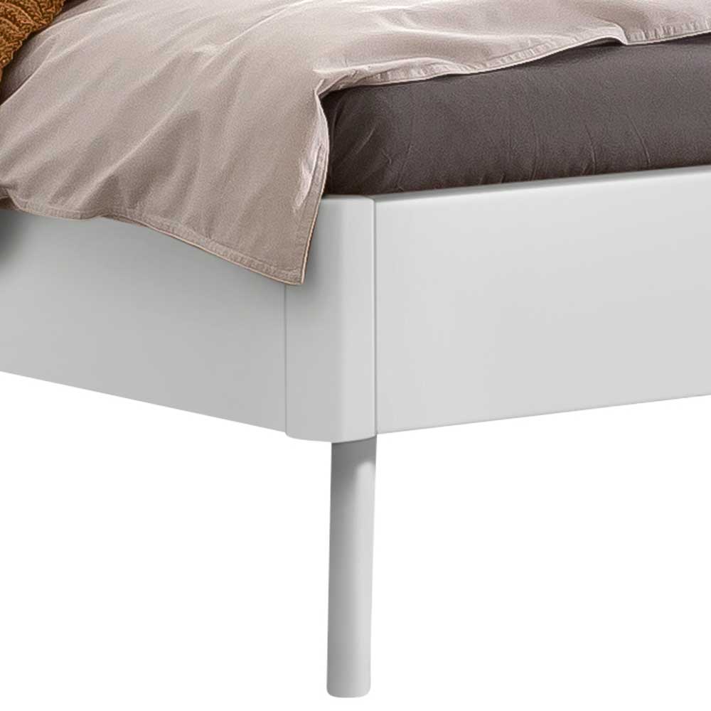 140x200 Bettgestell in Weiß aus MDF - Cortona