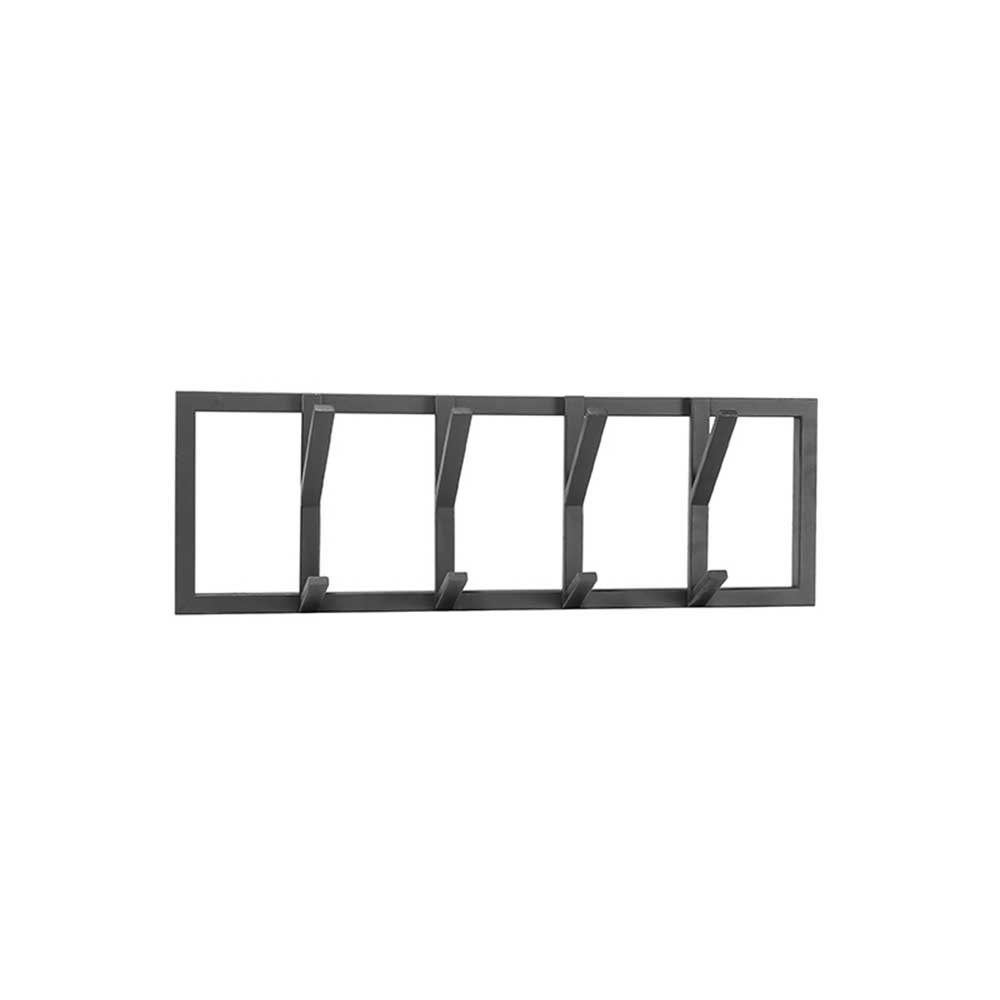 4 Haken Wandgarderobe aus Metall in Schwarz - Maurizio