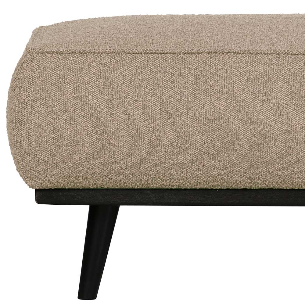 80x40x55 Hocker in Beige Bezug aus Boucle - Ryona