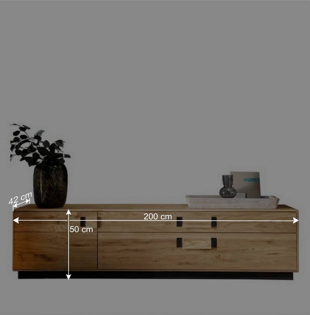 Modernes TV Board aus Eiche & Wildeiche - Xeddos