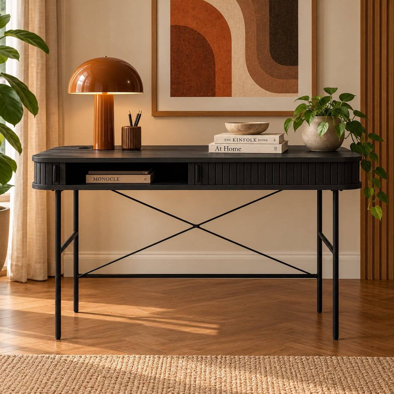 Design Schreibtisch mit ovaler Tischplatte - Venutura