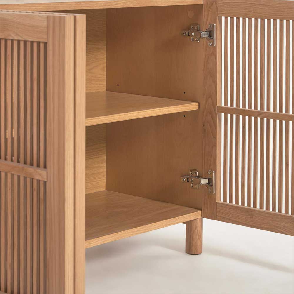 180x72x43 Sideboard mit vier Lamellen Türen - Azuro