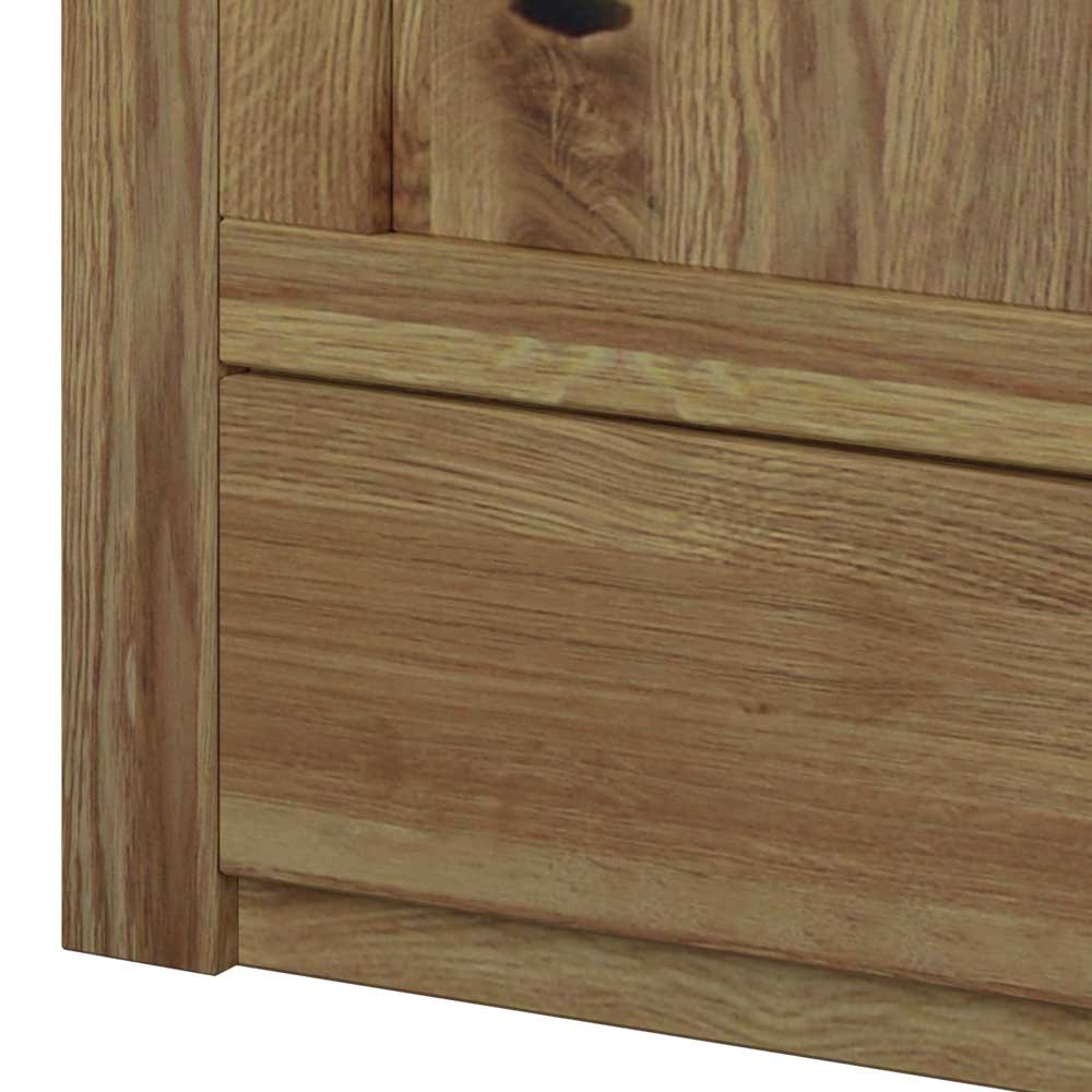 Kombi-Kleiderschrank aus Asteiche teilmassiv - Riostar
