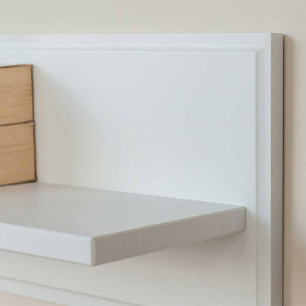 Weißes Hängeboard aus Massivholz - Presto