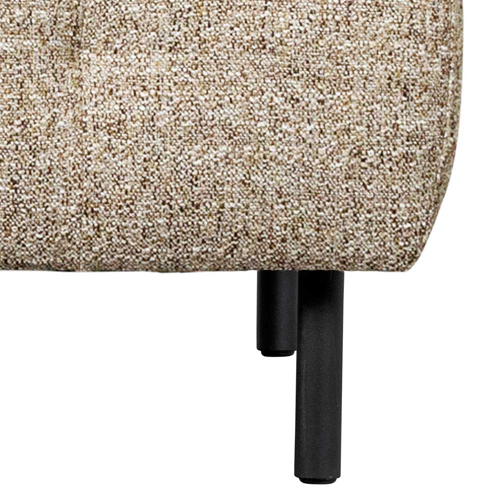 Strukturstoff Hocker in Beige - Pantras