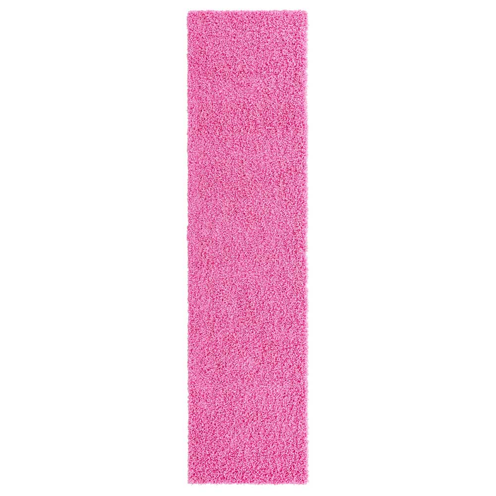 Hochflor Läufer oder Teppich in Pink - Siela