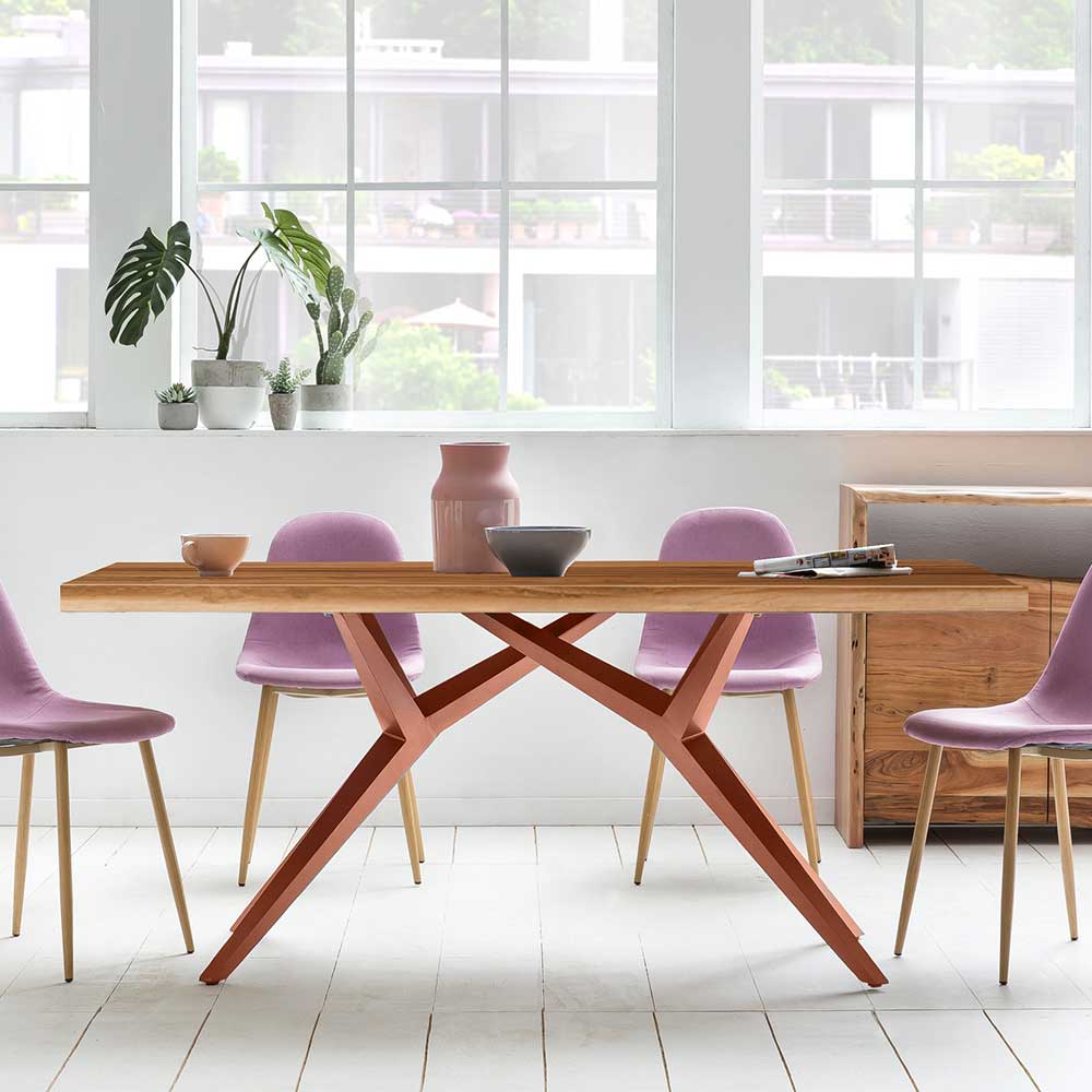 Design-Esstisch aus Altholz Teak - Canarie