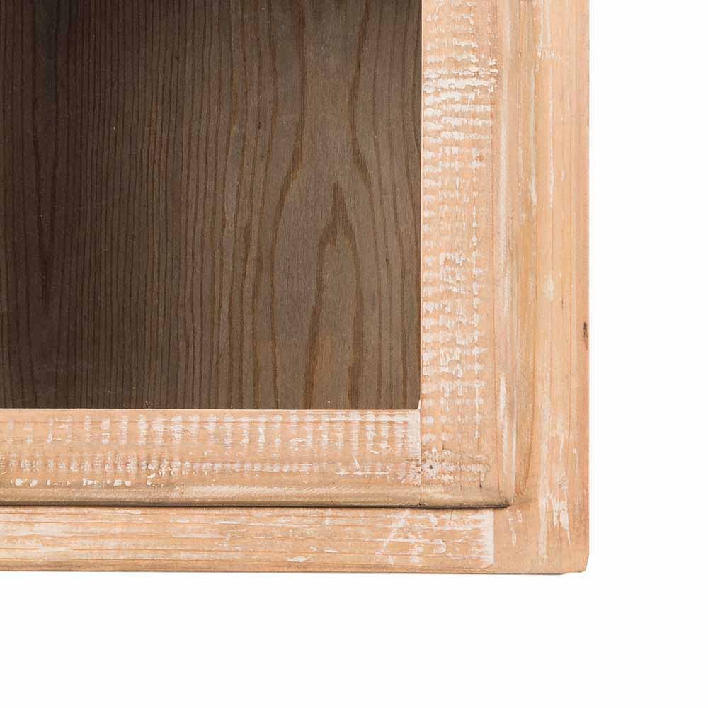 Pinie Massivholz Küchenschrank Holzrahmen unten rechts mit heller Shabby Chic Oberfläche – Ashvills