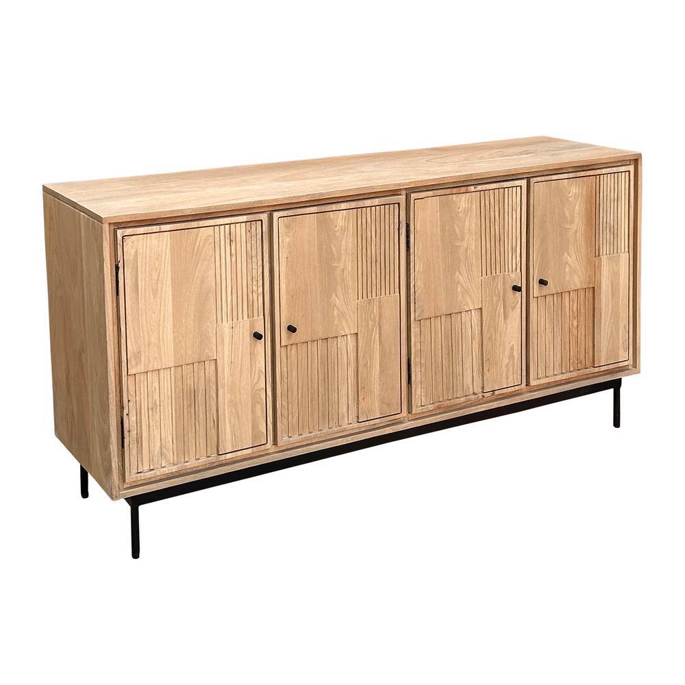 4-türiges Sideboard aus Mangobaum Massivholz - Peravia