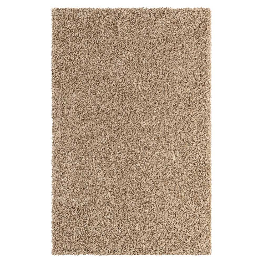 Graubrauner Teppich mit Hochflor - Liv