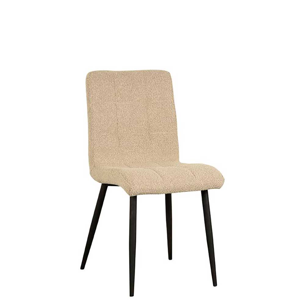 Esszimmerstuhl aus Boucle in Beige - Lurena