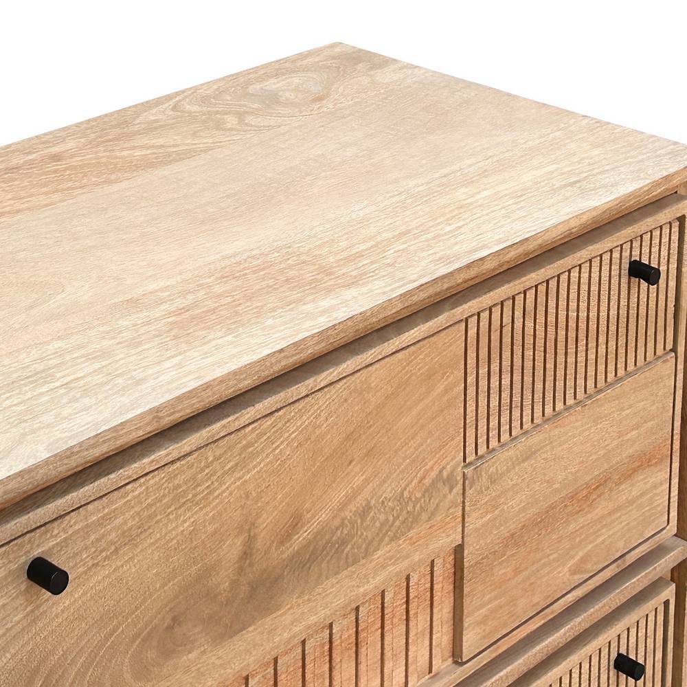 Schuhschrank aus Mangobaum Massivholz - Peravia