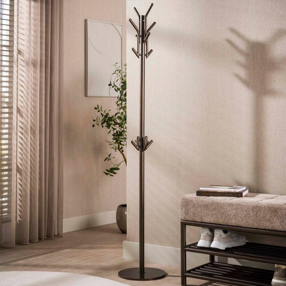 Standgarderobe in Dunkelbraun Bronze - Bogor