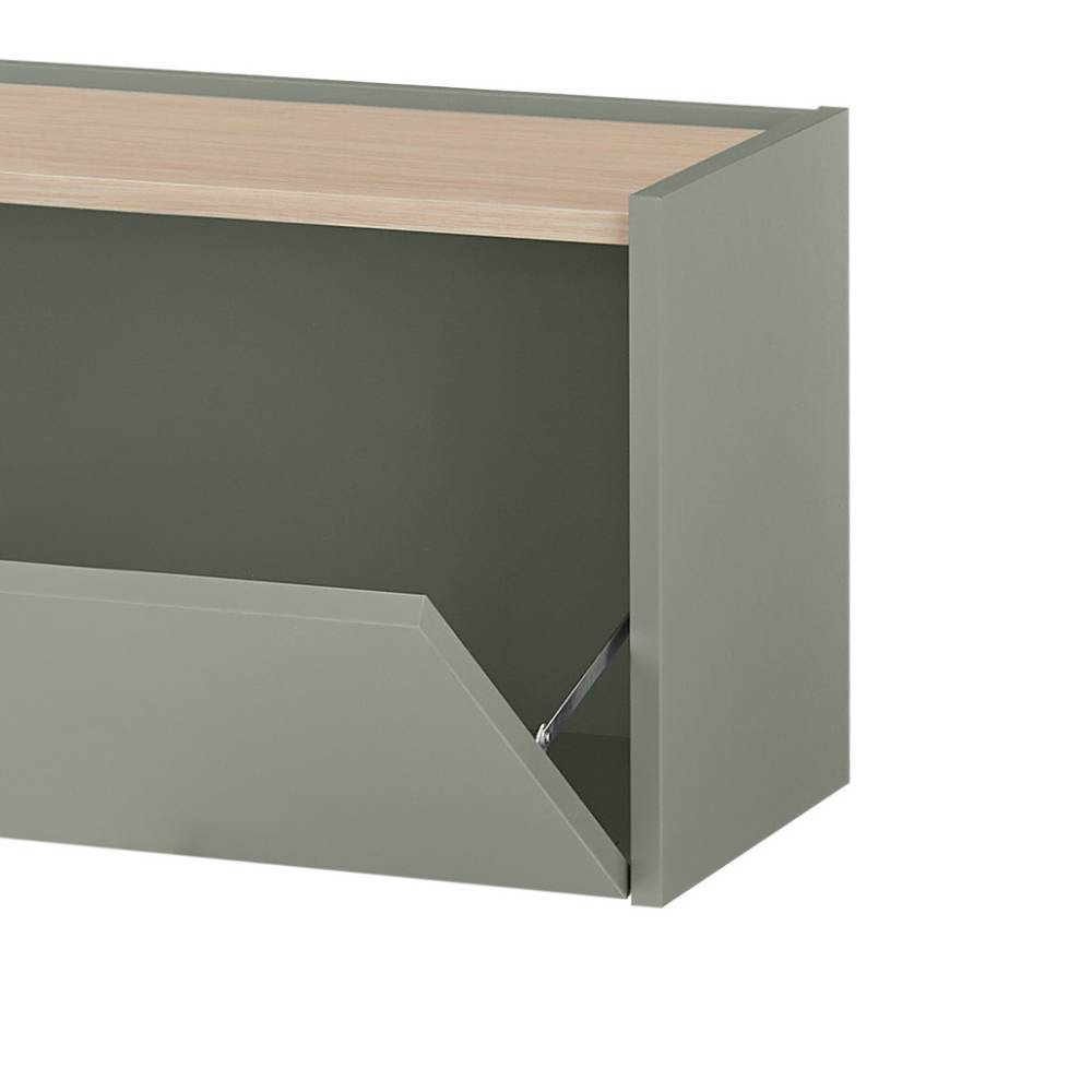 Wohnzimmer Hängeschrank in Graugrün - Socotta