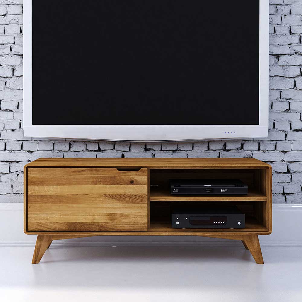 120x48x40 cm Wildeiche TV Element mit Tür - Eavy