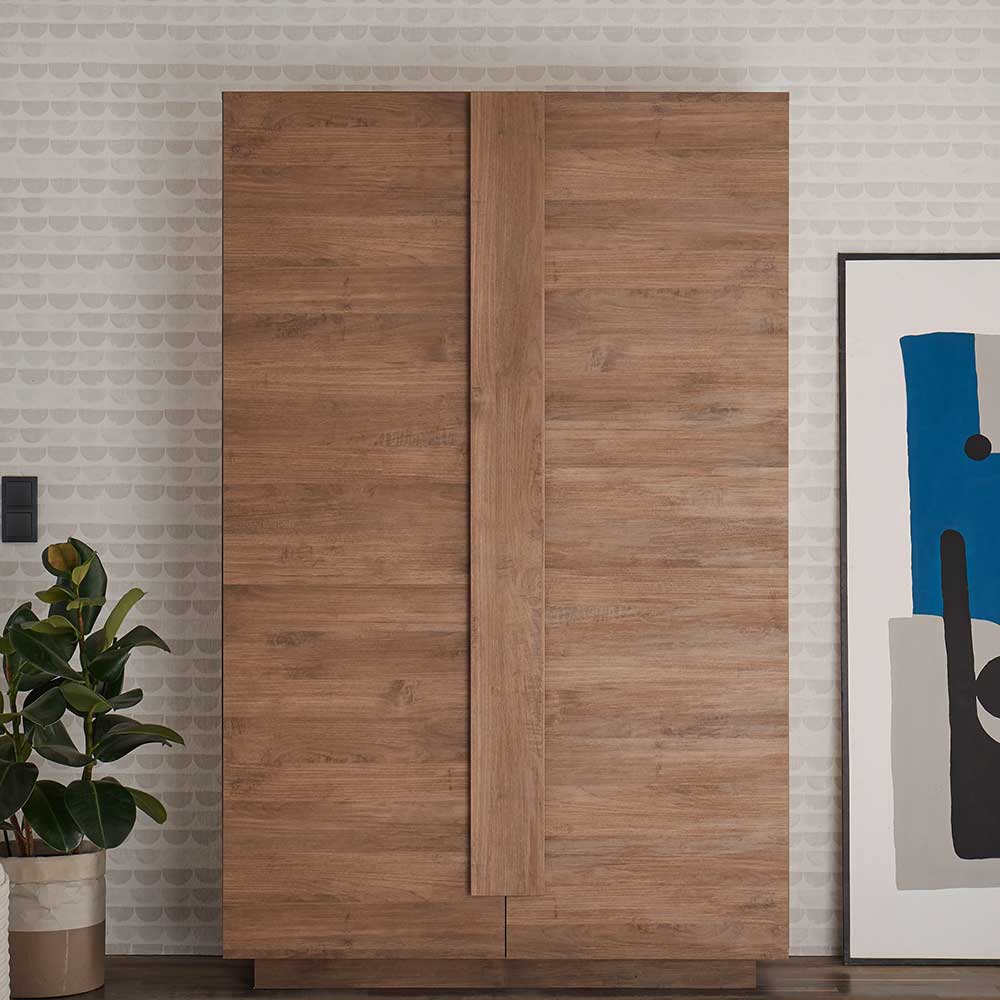 121x193x44 2-türiger Wohnzimmerschrank in Natur - Basento