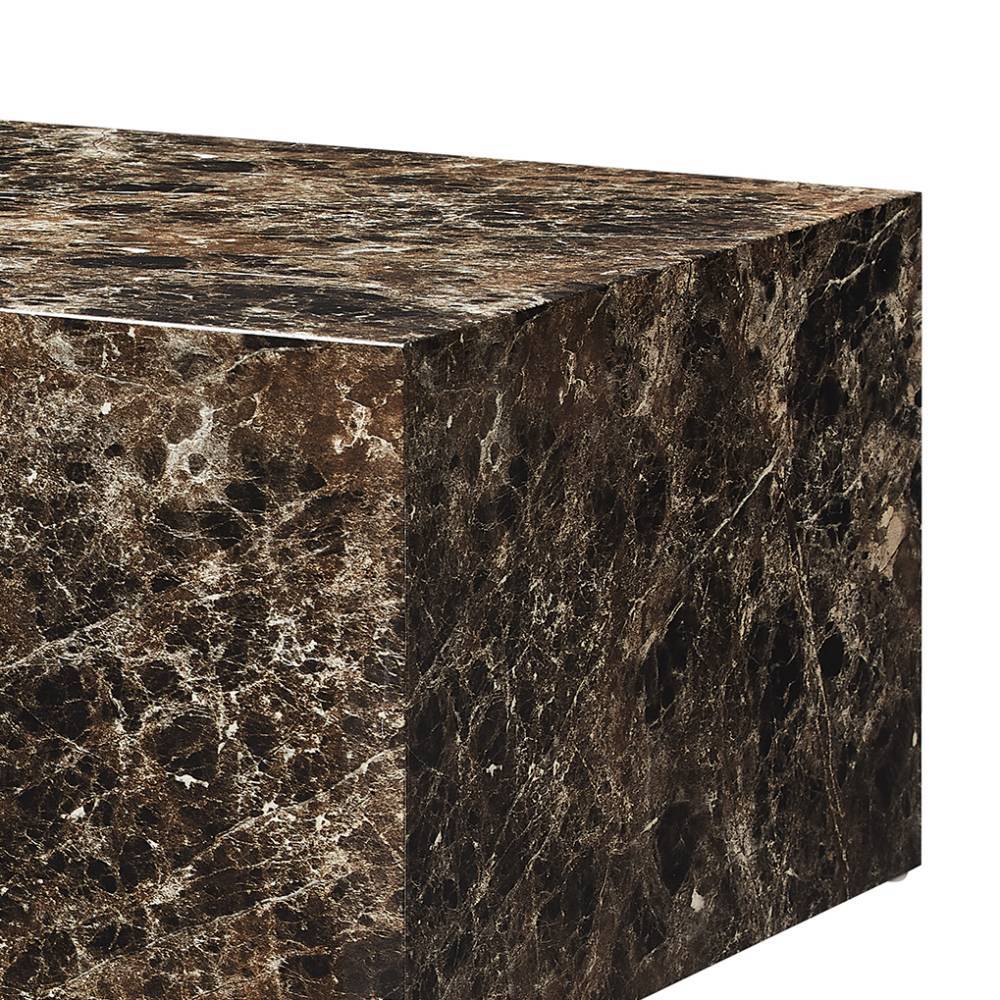 Marmoroptik Couchtisch im Quaderdesign - Merandes