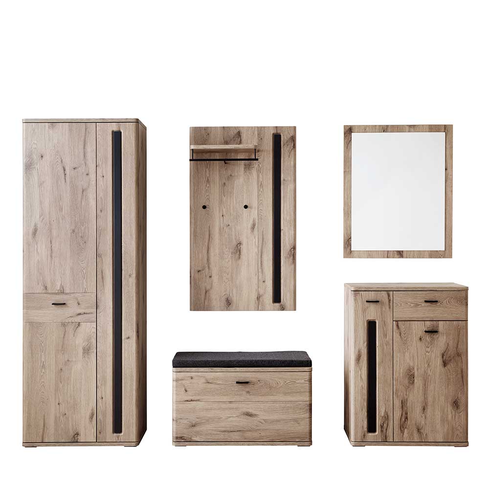 Garderobe Dielenmöbel Set modern - Baiamare (fünfteilig)